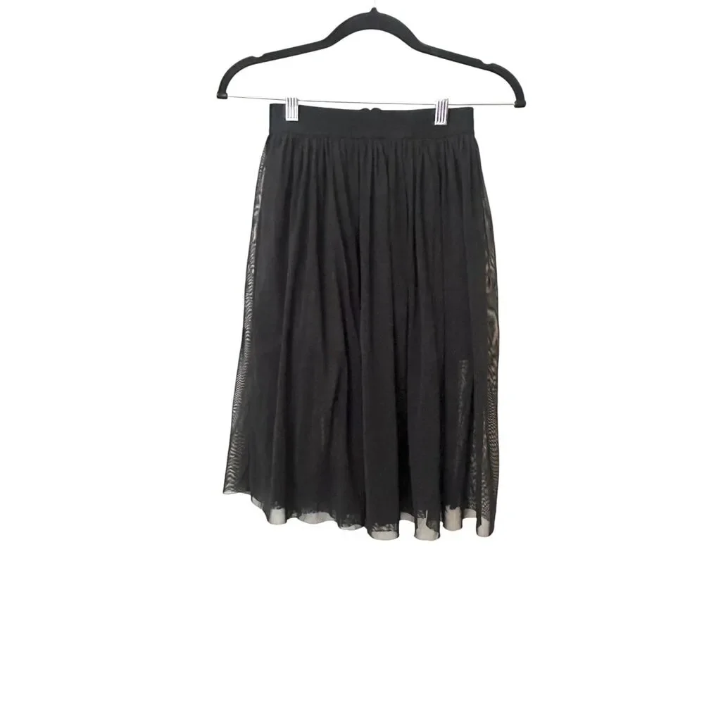 MINI RODINI Tulle Girls Skirt Black 7-9Y